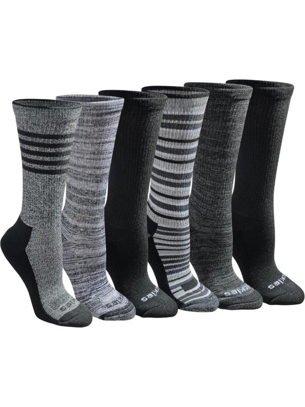 Moisture Control Crew Socks for Women - Dri-Tech, 6 or 12 Pairs, Fashionable